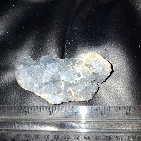 Blue Celestite Crystal Natural Specimen Madagascar 334.4 grams Angel Stone - Picture 4 of 4